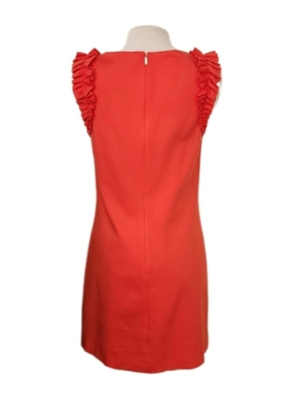 TRINA TURK Dress Sienna Tropical Ruffle Sleeveless Orange Size 4 - Picture 8 of 16